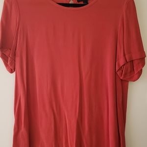 Forever 21 short sleeve coral blouse